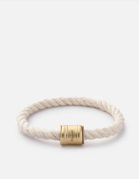 Miansai Bracelets Single Rope Casing, Natural Rope Matte Gold / M