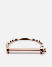 Miansai Cuffs Thin Screw Cuff, Rose Polished Rose Plated / S / Monogram: No